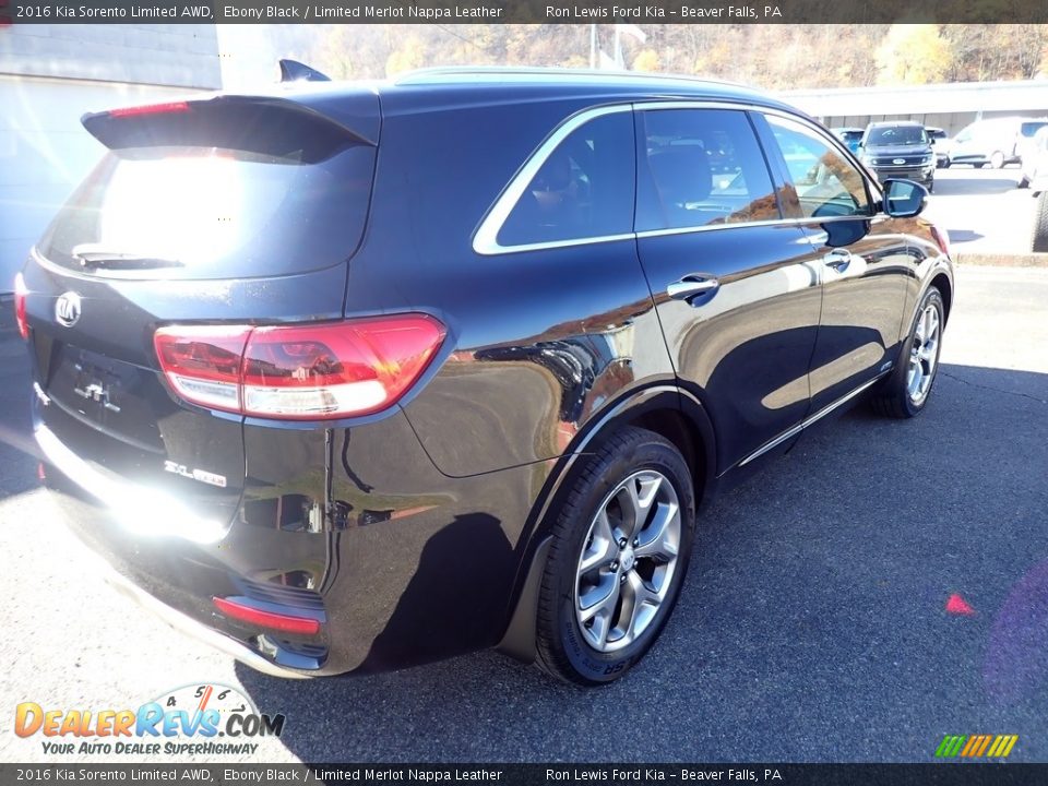 2016 Kia Sorento Limited AWD Ebony Black / Limited Merlot Nappa Leather Photo #2