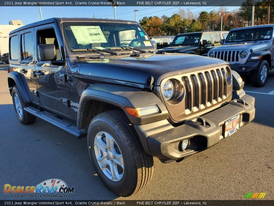 2021 Jeep Wrangler Unlimited Sport 4x4 Granite Crystal Metallic / Black Photo #1
