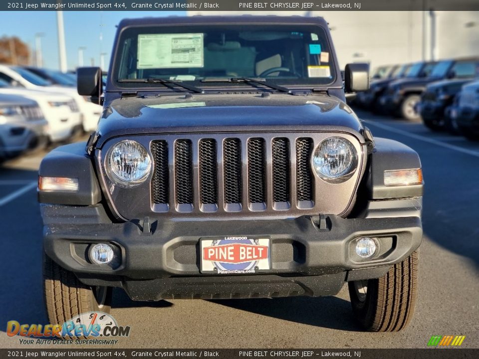 2021 Jeep Wrangler Unlimited Sport 4x4 Granite Crystal Metallic / Black Photo #3