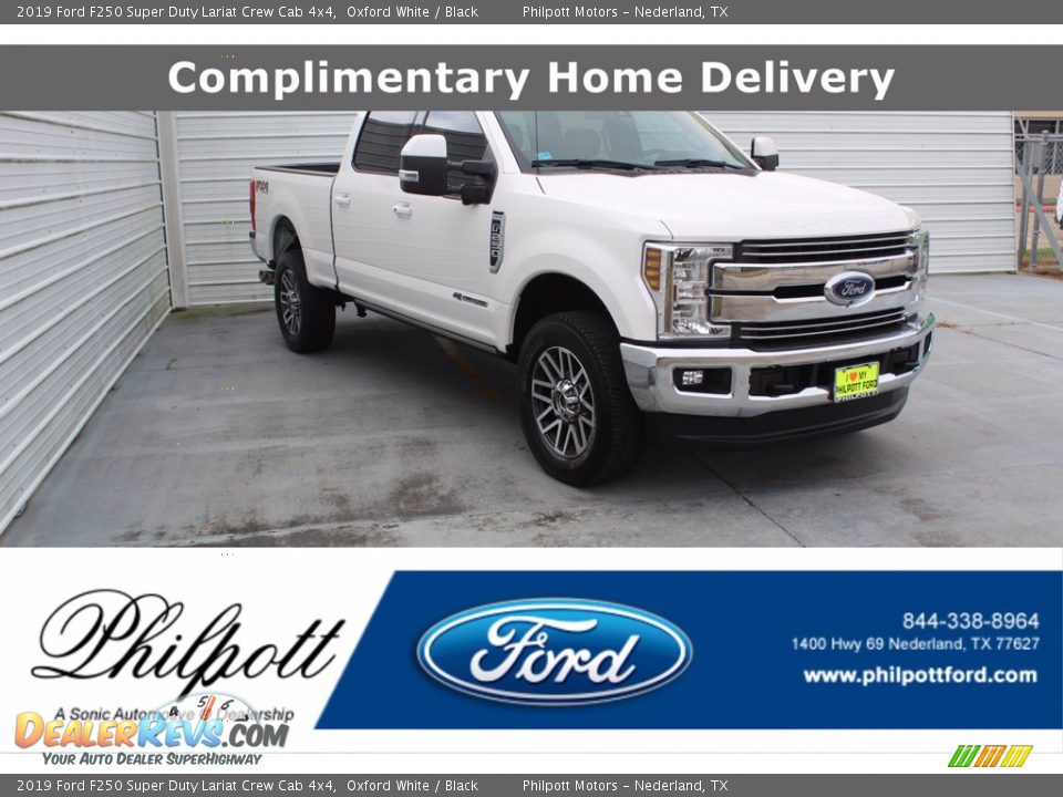 2019 Ford F250 Super Duty Lariat Crew Cab 4x4 Oxford White / Black Photo #1