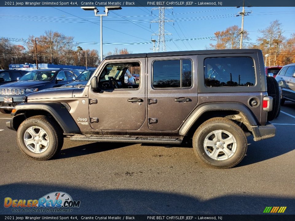 2021 Jeep Wrangler Unlimited Sport 4x4 Granite Crystal Metallic / Black Photo #4