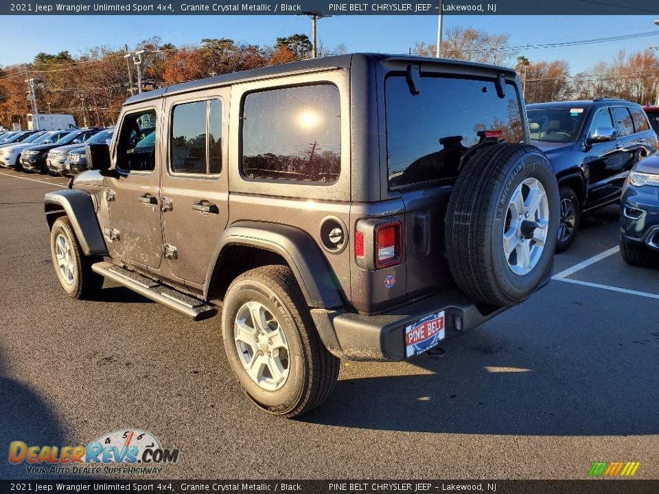 2021 Jeep Wrangler Unlimited Sport 4x4 Granite Crystal Metallic / Black Photo #6