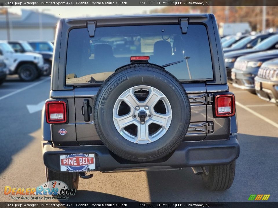 2021 Jeep Wrangler Unlimited Sport 4x4 Granite Crystal Metallic / Black Photo #7