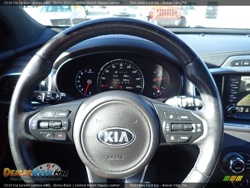 2016 Kia Sorento Limited AWD Steering Wheel Photo #20