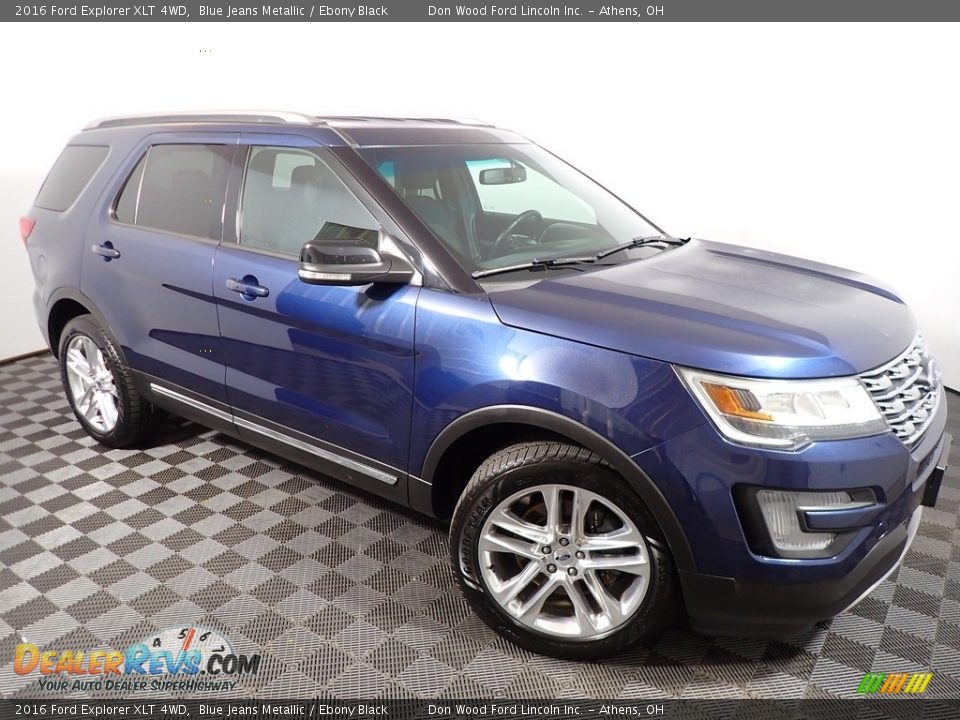 2016 Ford Explorer XLT 4WD Blue Jeans Metallic / Ebony Black Photo #2