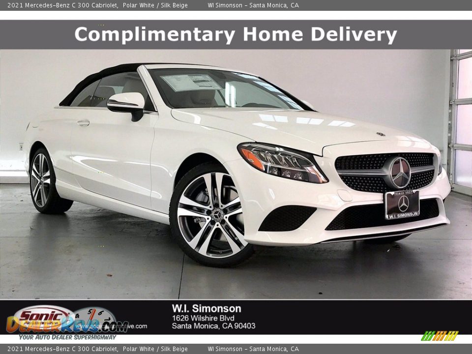 2021 Mercedes-Benz C 300 Cabriolet Polar White / Silk Beige Photo #1