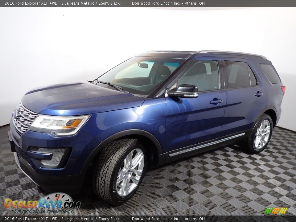 2016 Ford Explorer XLT 4WD Blue Jeans Metallic / Ebony Black Photo #7