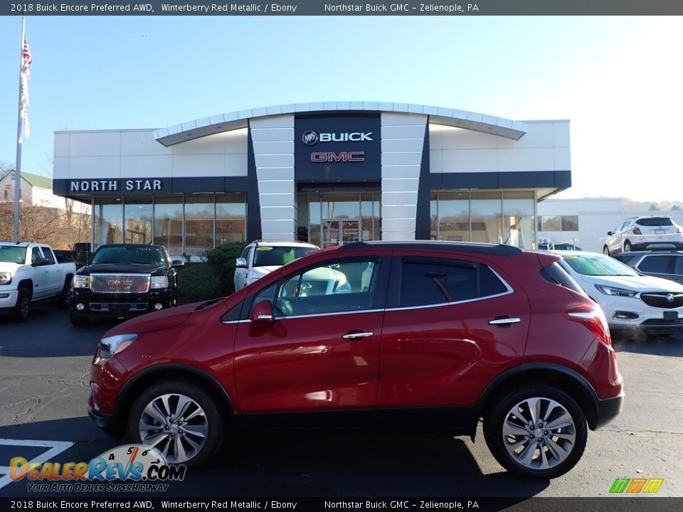 2018 Buick Encore Preferred AWD Winterberry Red Metallic / Ebony Photo #1