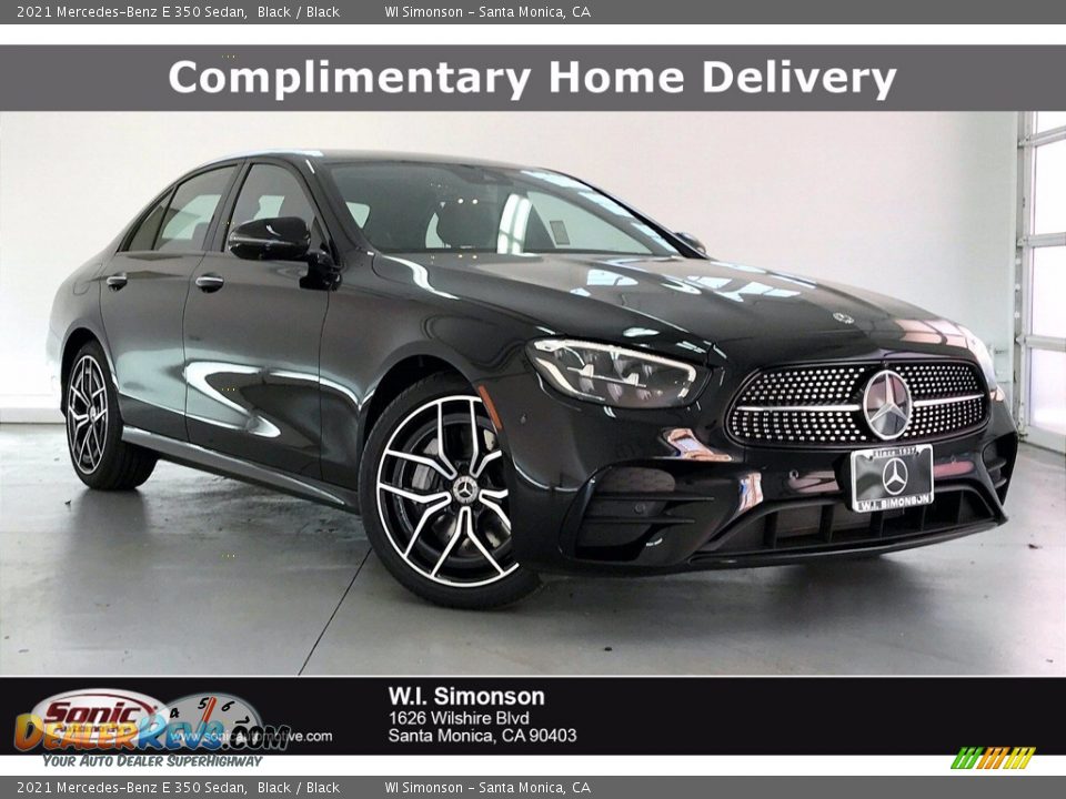 2021 Mercedes-Benz E 350 Sedan Black / Black Photo #1