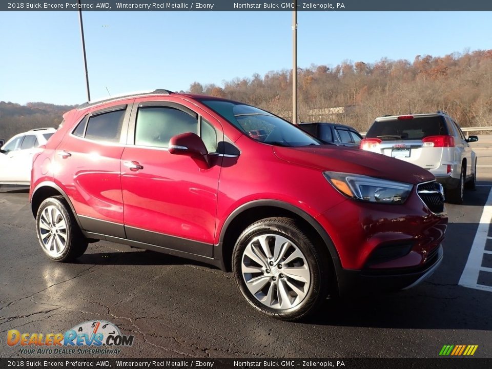 2018 Buick Encore Preferred AWD Winterberry Red Metallic / Ebony Photo #4