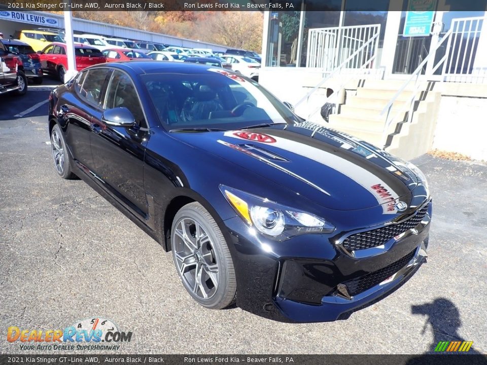 2021 Kia Stinger GT-Line AWD Aurora Black / Black Photo #3