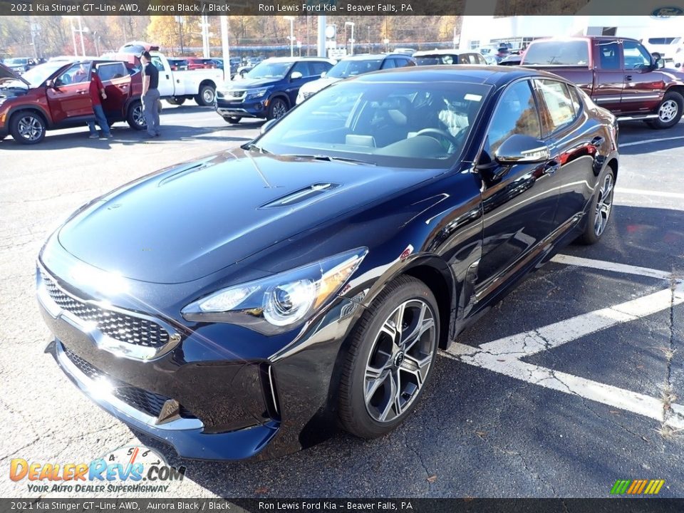 2021 Kia Stinger GT-Line AWD Aurora Black / Black Photo #5