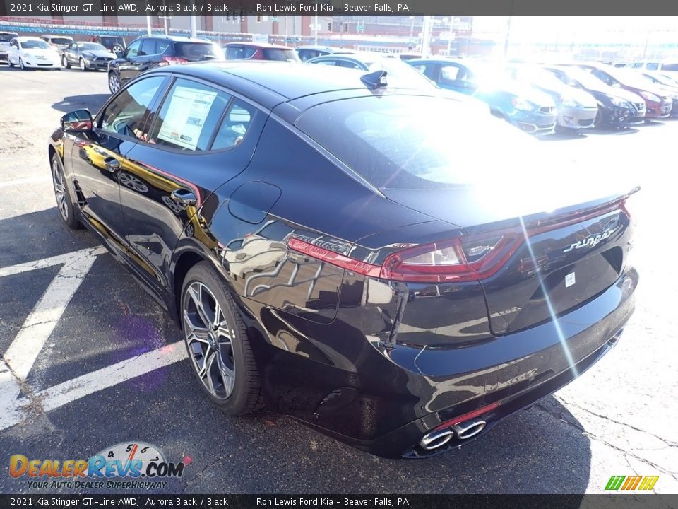 2021 Kia Stinger GT-Line AWD Aurora Black / Black Photo #6