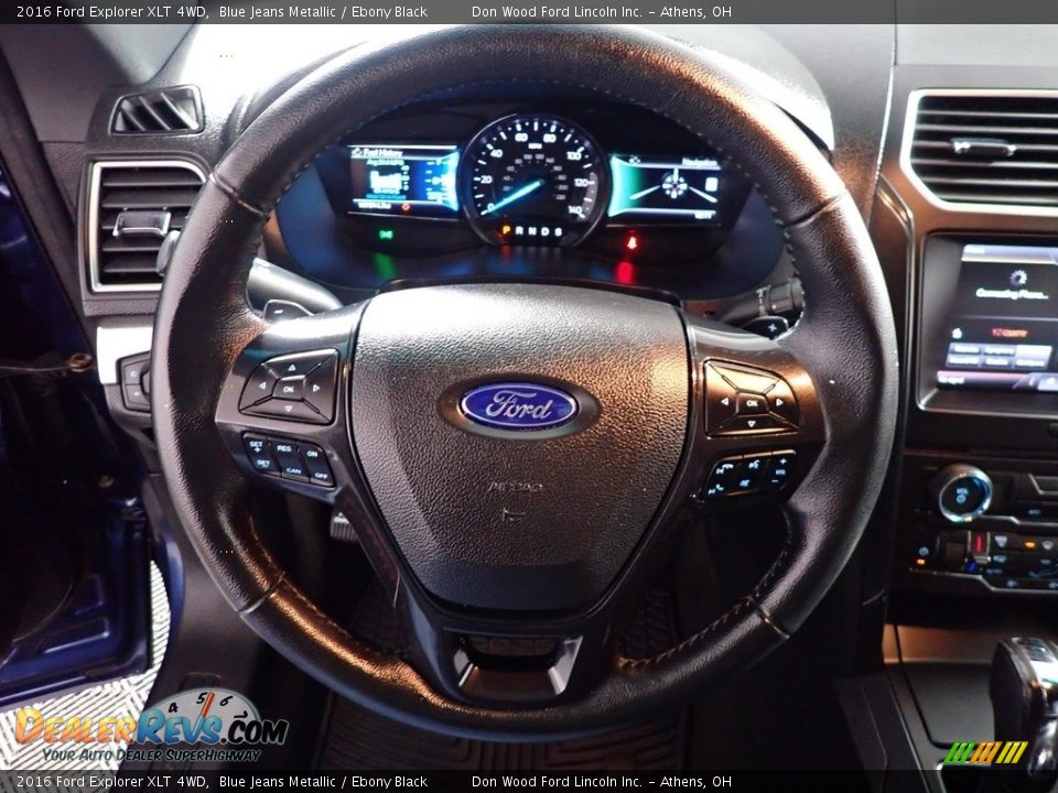 2016 Ford Explorer XLT 4WD Blue Jeans Metallic / Ebony Black Photo #31