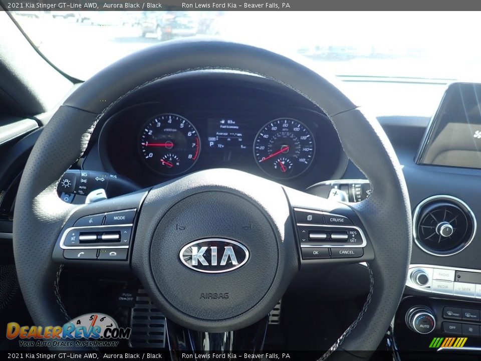 2021 Kia Stinger GT-Line AWD Aurora Black / Black Photo #19