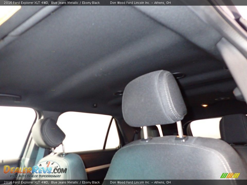 2016 Ford Explorer XLT 4WD Blue Jeans Metallic / Ebony Black Photo #35