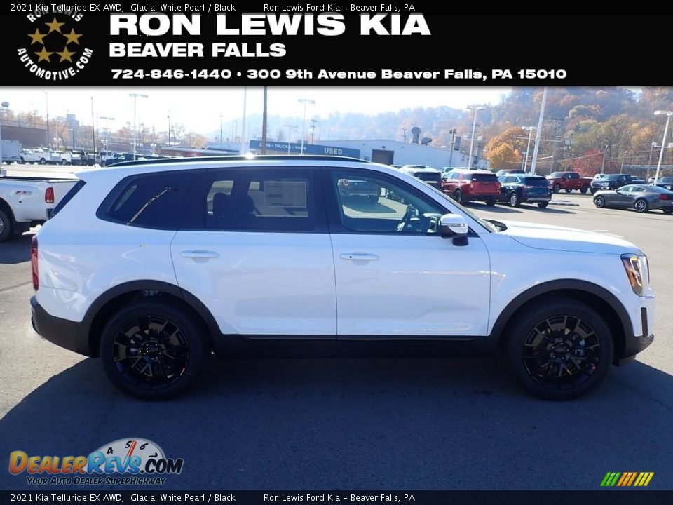 2021 Kia Telluride EX AWD Glacial White Pearl / Black Photo #1