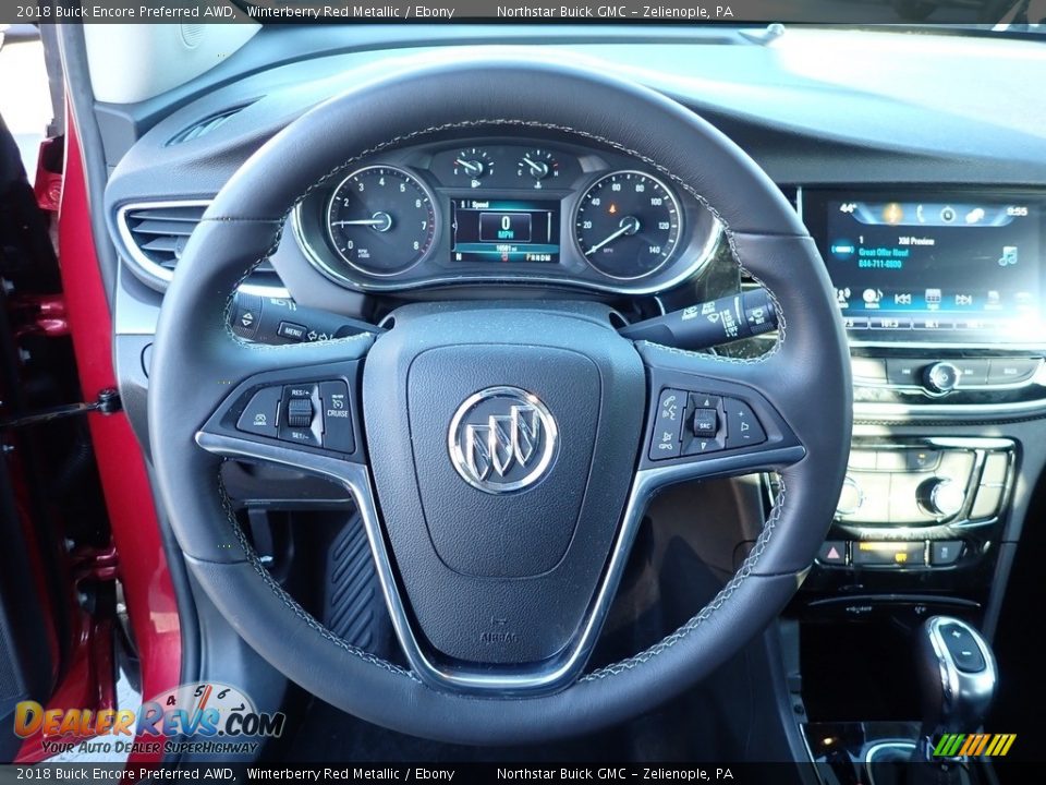 2018 Buick Encore Preferred AWD Winterberry Red Metallic / Ebony Photo #24