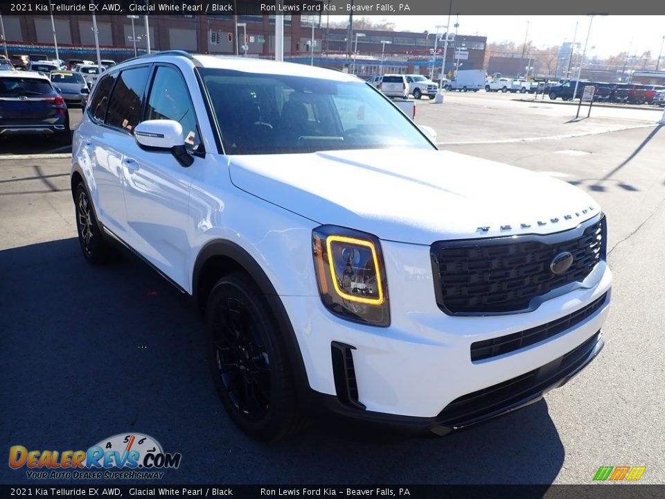 2021 Kia Telluride EX AWD Glacial White Pearl / Black Photo #3