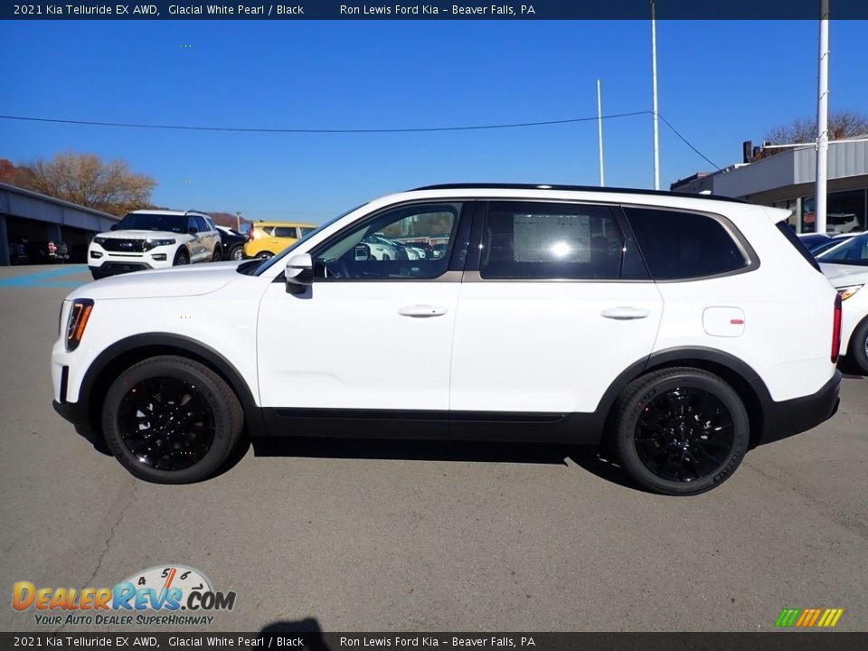 2021 Kia Telluride EX AWD Glacial White Pearl / Black Photo #6