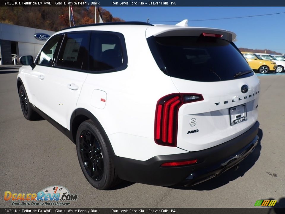 2021 Kia Telluride EX AWD Glacial White Pearl / Black Photo #7