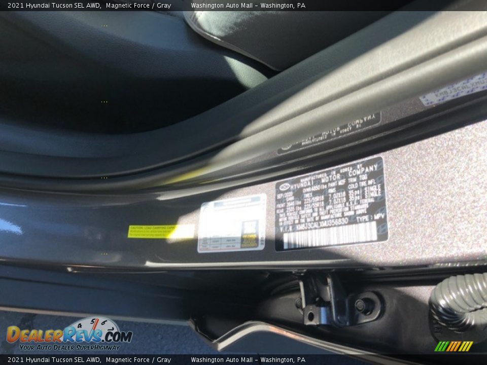 2021 Hyundai Tucson SEL AWD Magnetic Force / Gray Photo #17