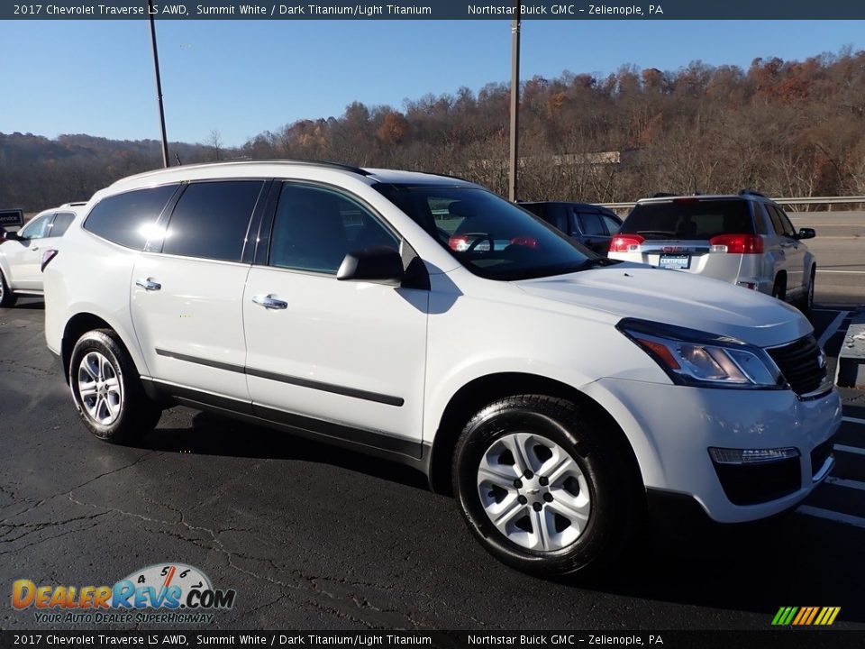 Summit White 2017 Chevrolet Traverse LS AWD Photo #4