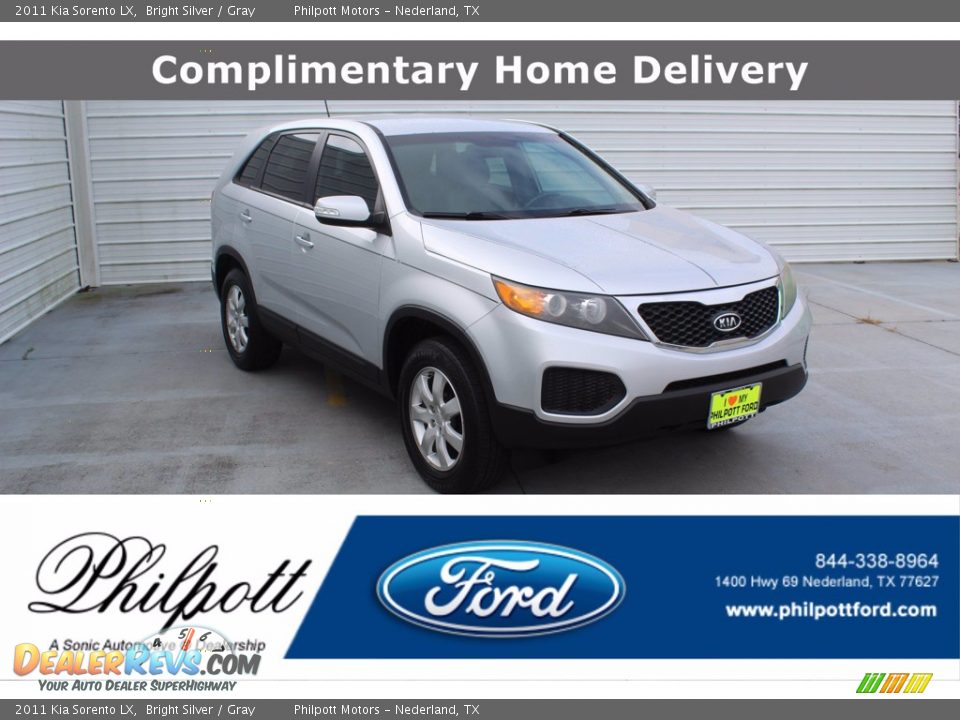 2011 Kia Sorento LX Bright Silver / Gray Photo #1