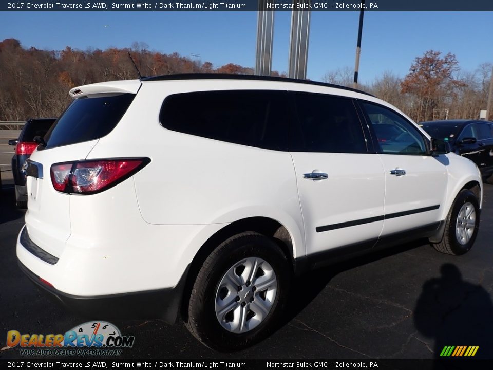 2017 Chevrolet Traverse LS AWD Summit White / Dark Titanium/Light Titanium Photo #9