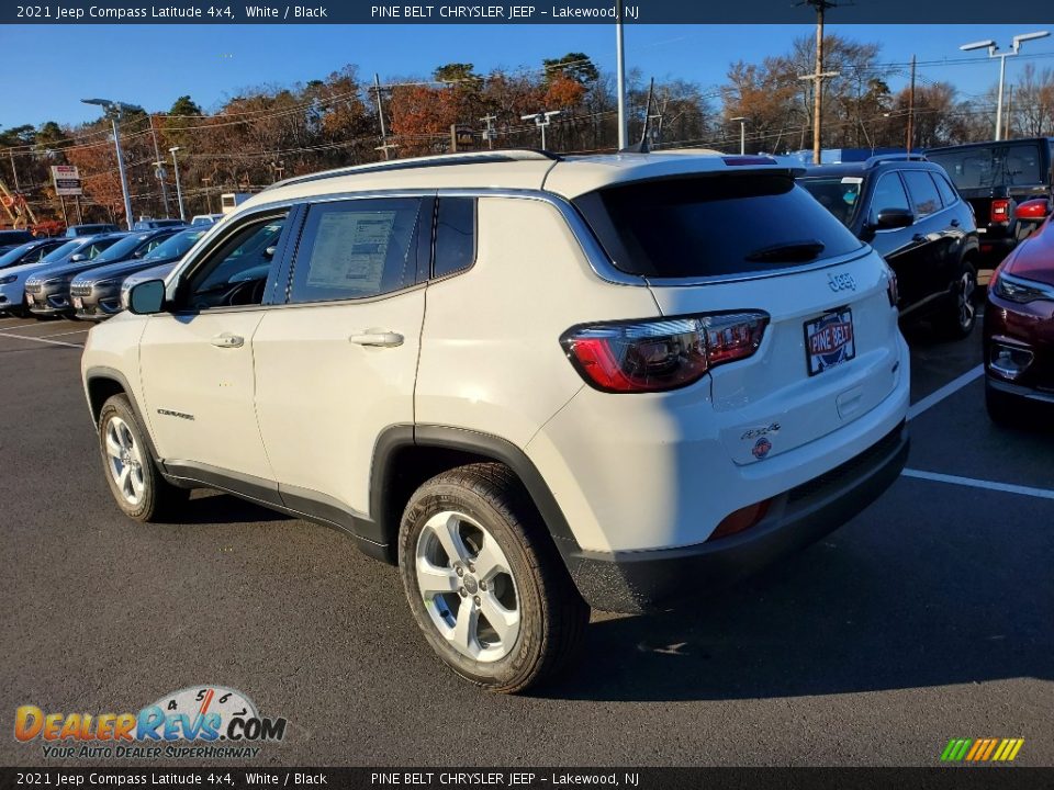 2021 Jeep Compass Latitude 4x4 White / Black Photo #6