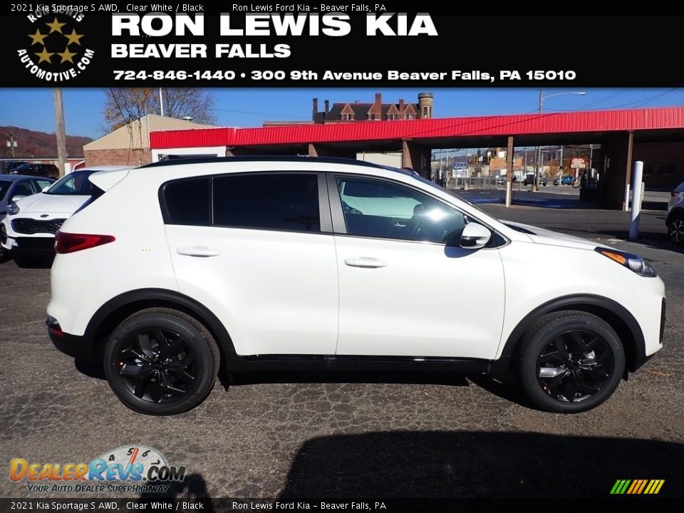 2021 Kia Sportage S AWD Clear White / Black Photo #1