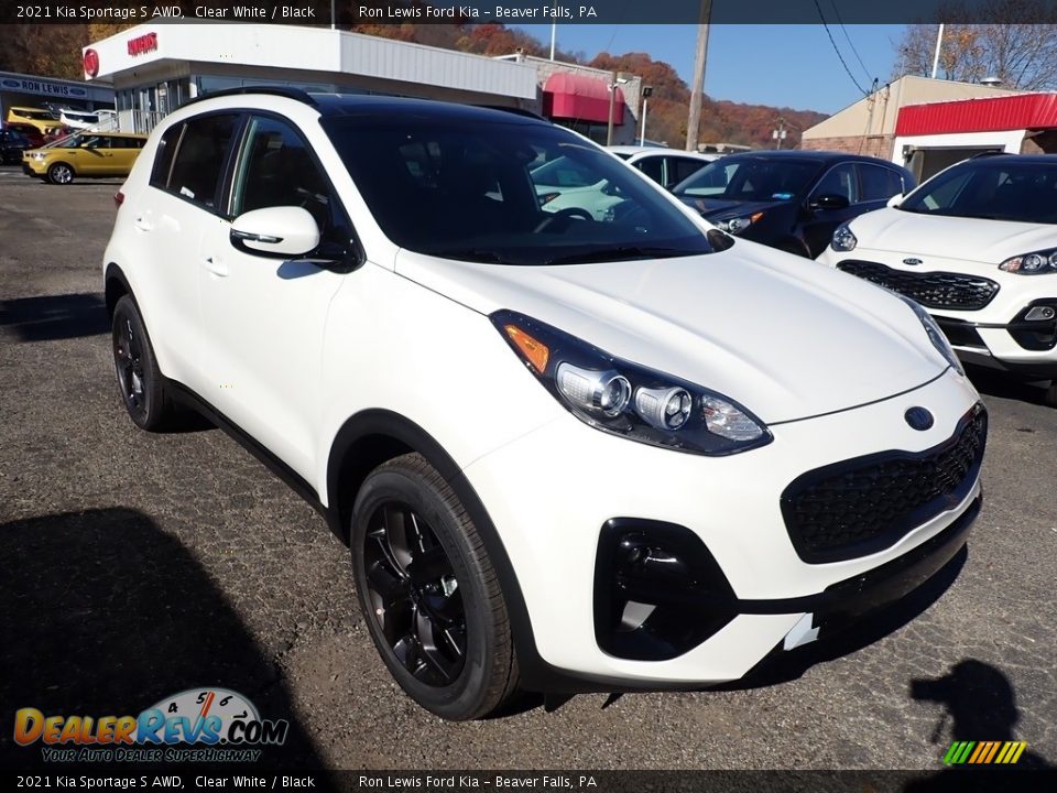 2021 Kia Sportage S AWD Clear White / Black Photo #3