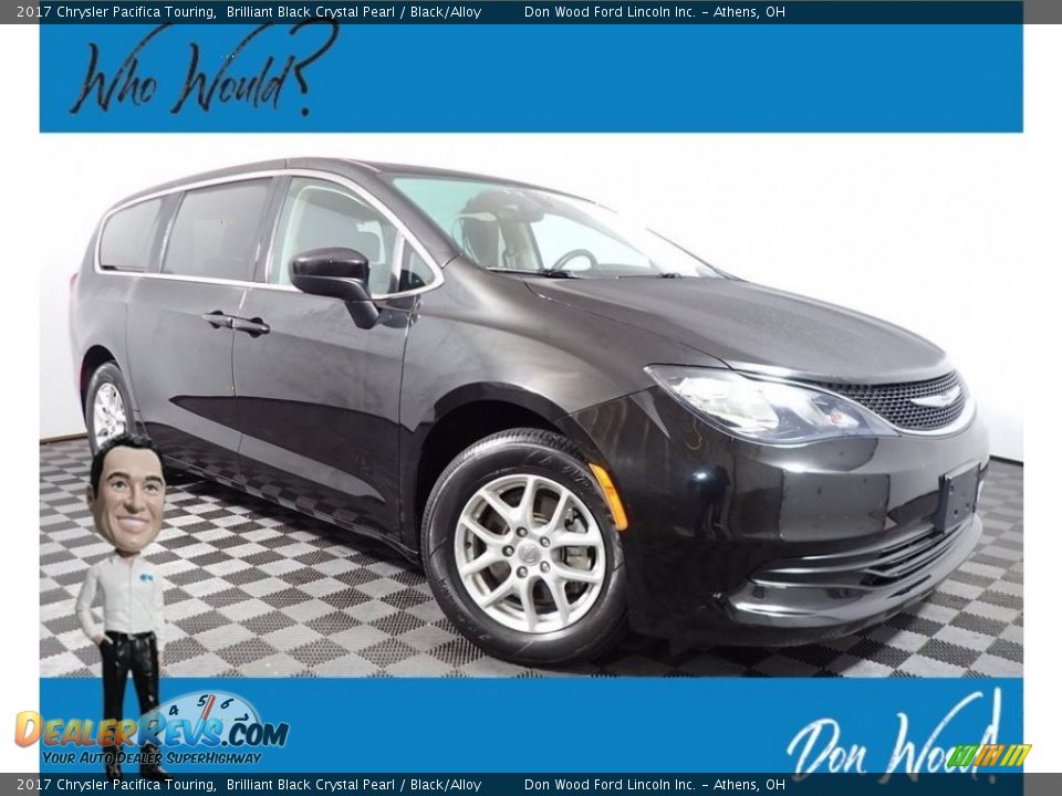 2017 Chrysler Pacifica Touring Brilliant Black Crystal Pearl / Black/Alloy Photo #1