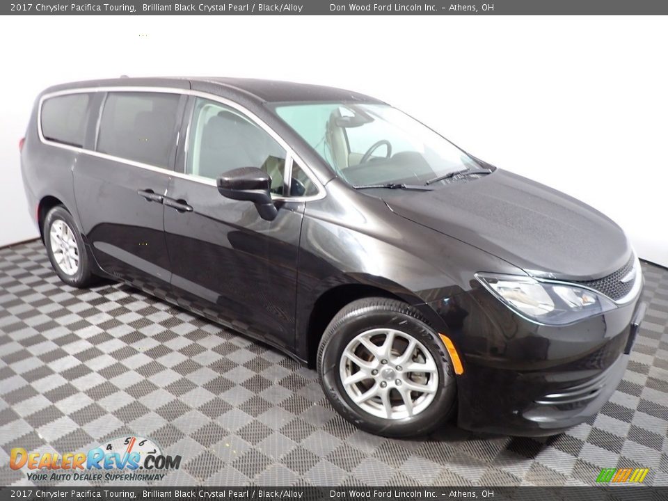 2017 Chrysler Pacifica Touring Brilliant Black Crystal Pearl / Black/Alloy Photo #2