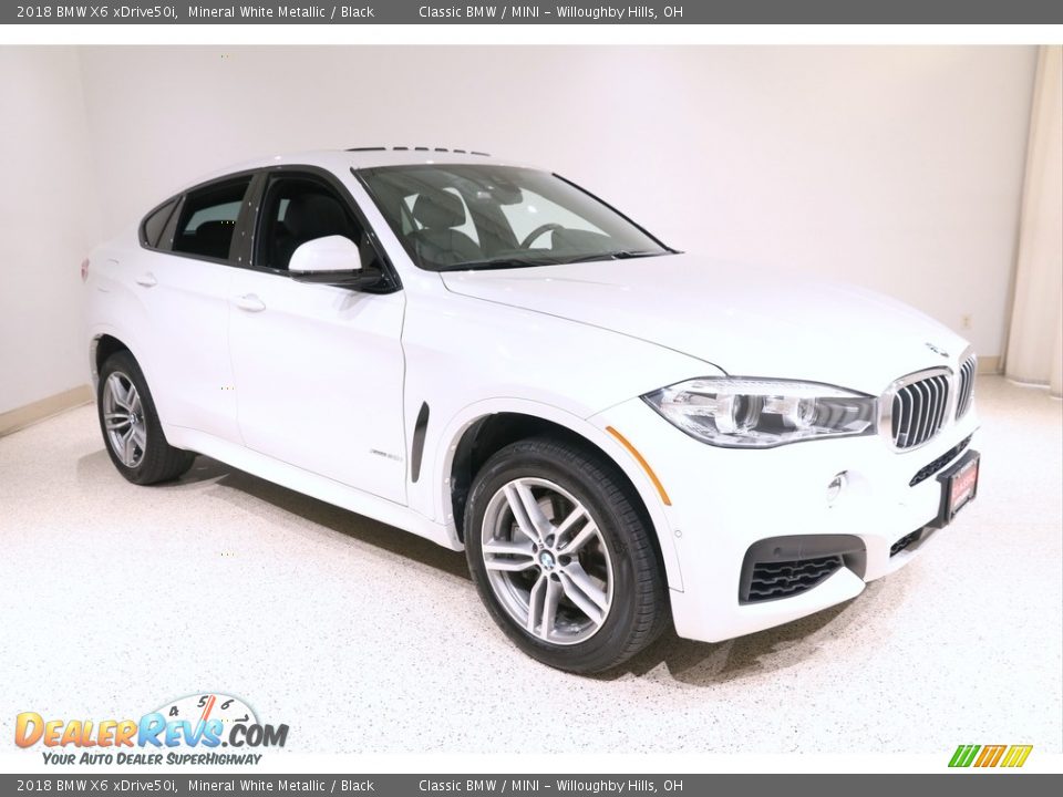 2018 BMW X6 xDrive50i Mineral White Metallic / Black Photo #1