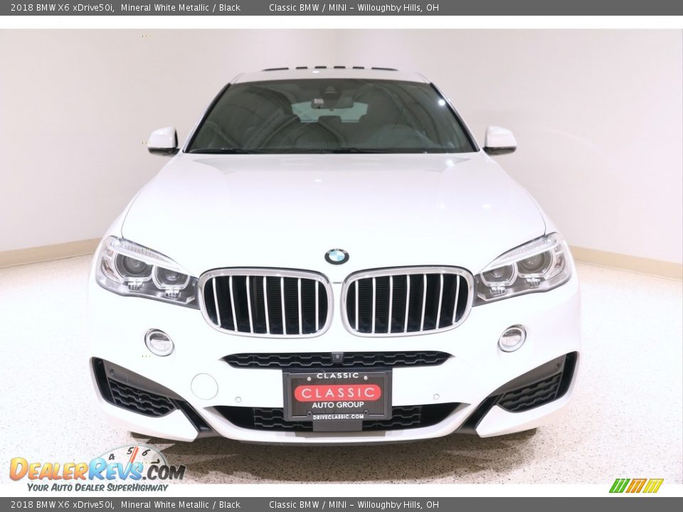 2018 BMW X6 xDrive50i Mineral White Metallic / Black Photo #2