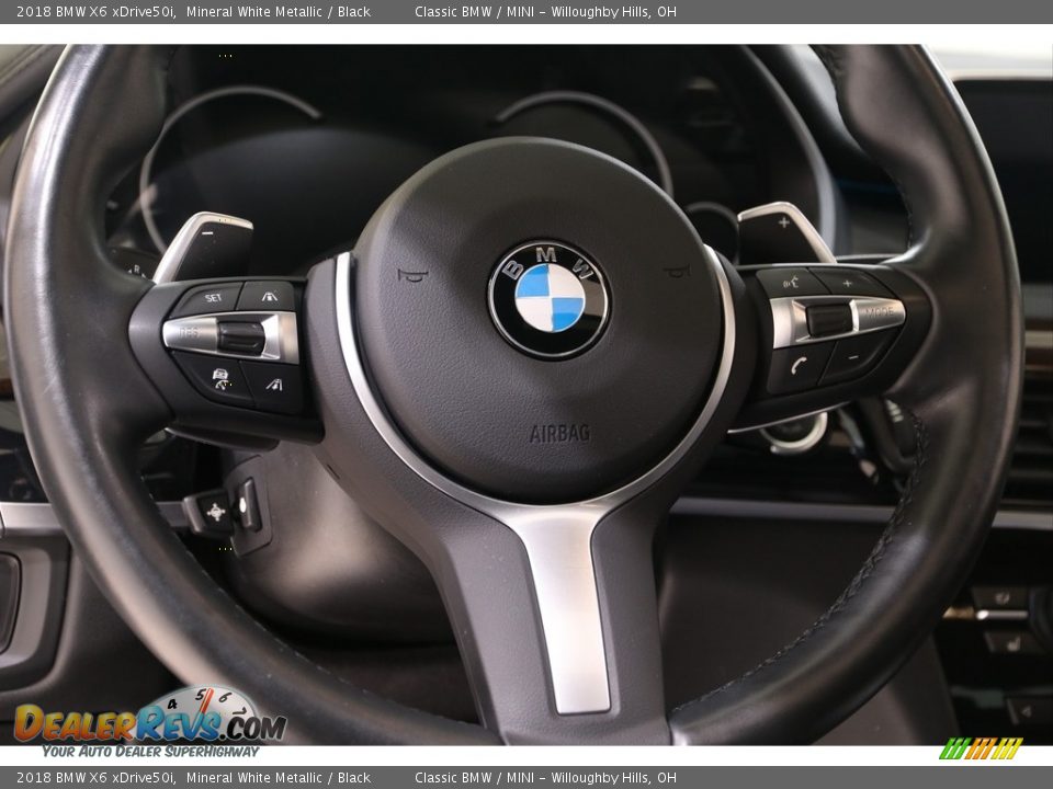 2018 BMW X6 xDrive50i Mineral White Metallic / Black Photo #7