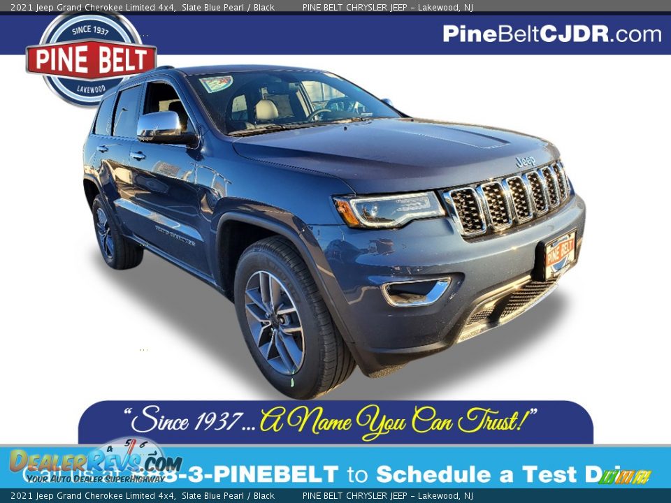2021 Jeep Grand Cherokee Limited 4x4 Slate Blue Pearl / Black Photo #1