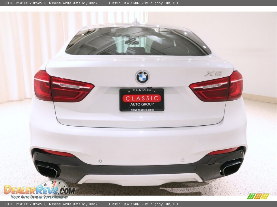 2018 BMW X6 xDrive50i Mineral White Metallic / Black Photo #23