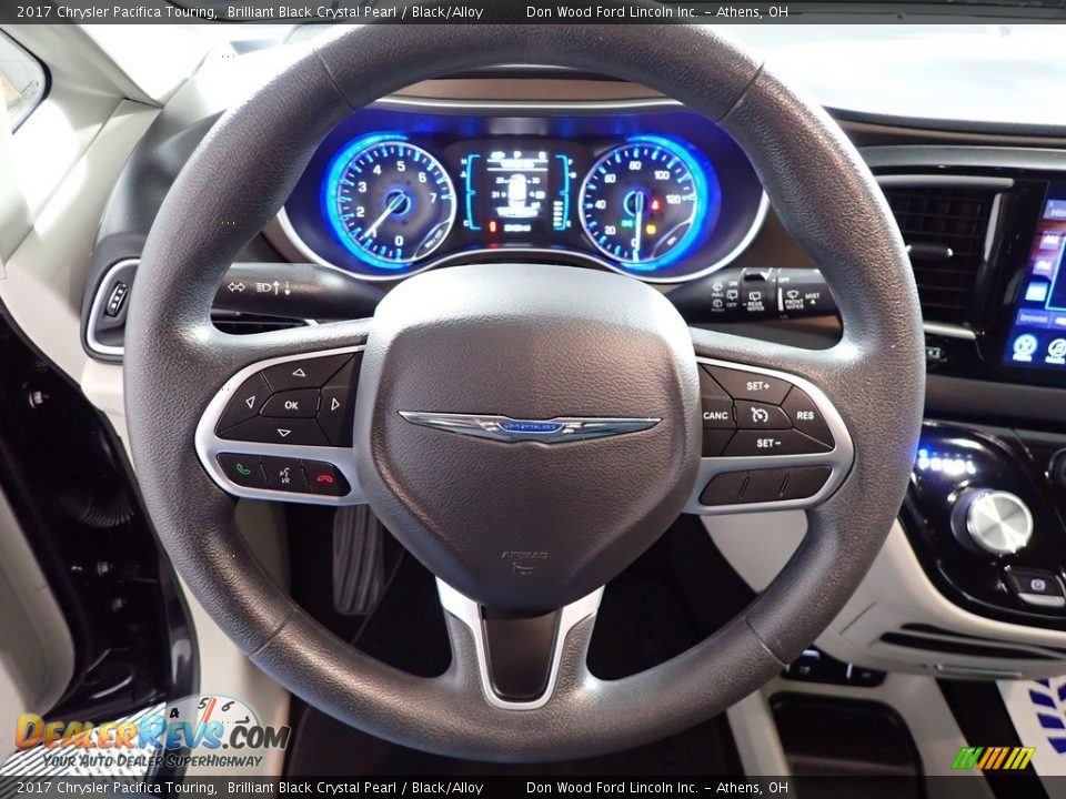 2017 Chrysler Pacifica Touring Brilliant Black Crystal Pearl / Black/Alloy Photo #30