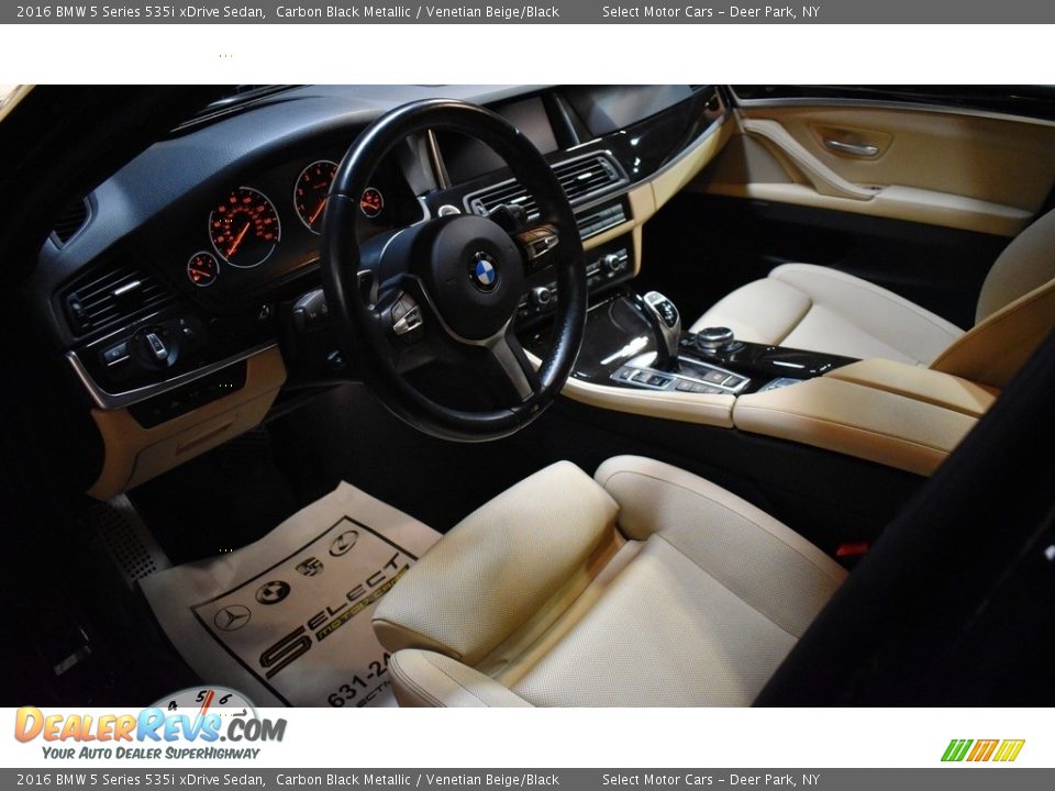 2016 BMW 5 Series 535i xDrive Sedan Carbon Black Metallic / Venetian Beige/Black Photo #8