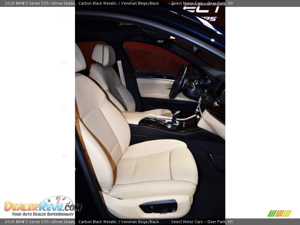 2016 BMW 5 Series 535i xDrive Sedan Carbon Black Metallic / Venetian Beige/Black Photo #12