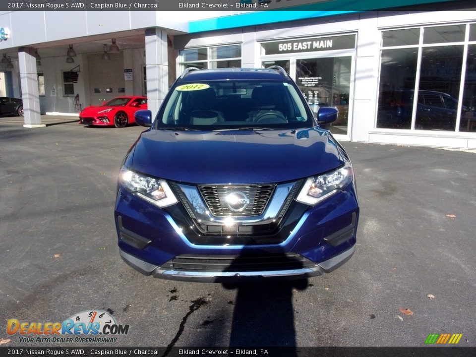 2017 Nissan Rogue S AWD Caspian Blue / Charcoal Photo #2