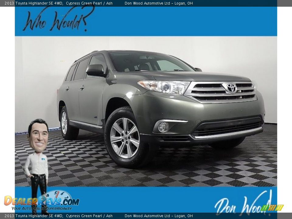2013 Toyota Highlander SE 4WD Cypress Green Pearl / Ash Photo #1