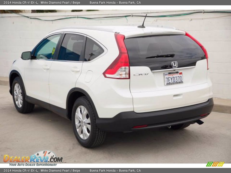 2014 Honda CR-V EX-L White Diamond Pearl / Beige Photo #2