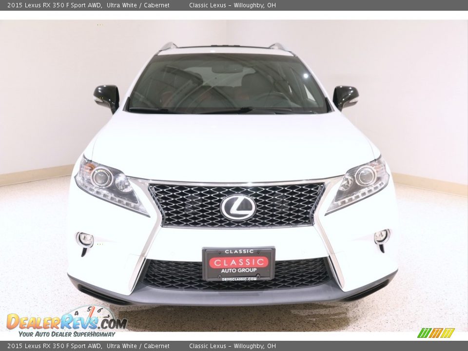 2015 Lexus RX 350 F Sport AWD Ultra White / Cabernet Photo #2