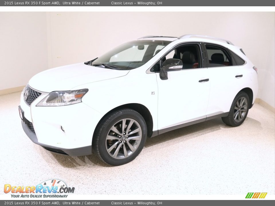 2015 Lexus RX 350 F Sport AWD Ultra White / Cabernet Photo #3