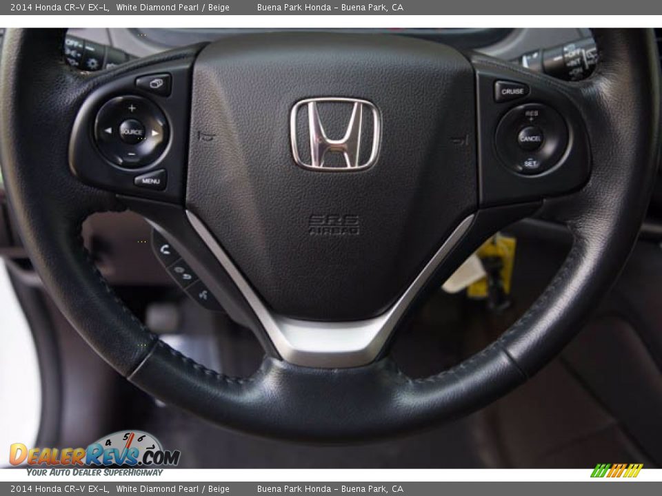 2014 Honda CR-V EX-L White Diamond Pearl / Beige Photo #11