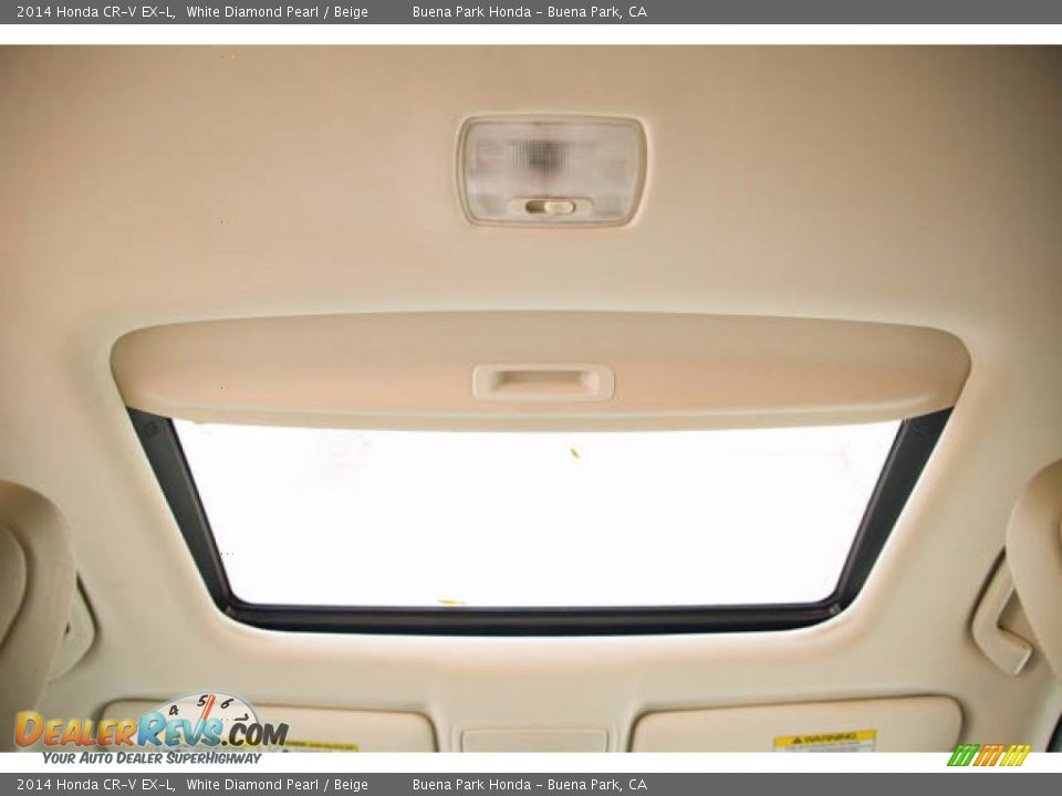 2014 Honda CR-V EX-L White Diamond Pearl / Beige Photo #14