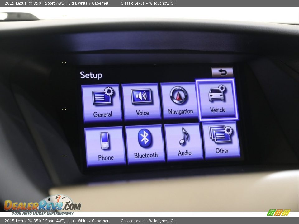 2015 Lexus RX 350 F Sport AWD Ultra White / Cabernet Photo #18